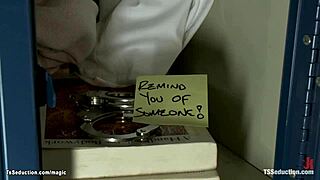 Hey, check out this shemale chef dominating and fucking a black colleague in kinky interracial action