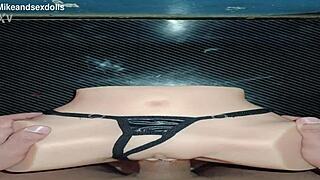 Trailer: Candy uses black thong on desk with real doll quickie 😏🍑