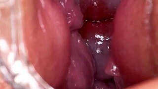 horny shaved slut with big tits gets wet pussy fucked hard until squirting in amateur homemade action