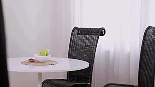 Old guy pounds tight young Russian pussy missionary style with blowjob start