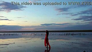 Hey, walking on red sunset of elton salt lake feels amazing