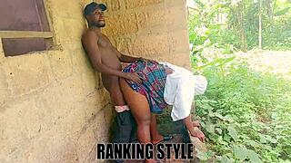 BBW addicted to wet deepthroat and anal blowjob outside with chubby interracial curvy banging!