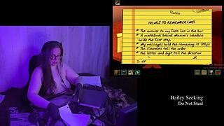 I love how these big natural tits feel naked in the remastered play through part 4