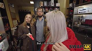 In a kinky swap, wives get seduced by random guys, nailed hard while husbands watch in stockings.