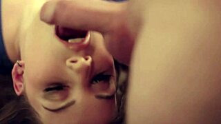 Oh yes, this erotic blowjob from blonde and brunette ends in tasty cumshot swallow!