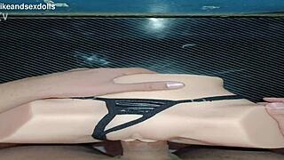 Trailer: Candy uses black thong on desk with real doll quickie 😏🍑