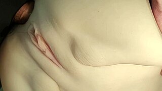 Casual close-up shows sexy shaved doll getting double penetration with toys in ass and pussy.