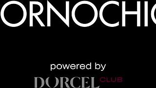 Claire Castel, the super sexy blonde babe, strips off her stockings and lingerie without any taboos. She enjoys fingering, blowjobs, and doggystyle riding in heels with intense orgasms.