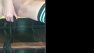 i got wild masturbating with my latina friend using a big dildo on her curvy big ass and tits