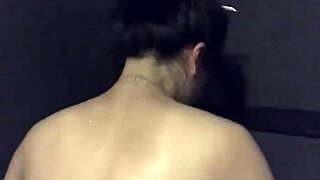 The Asian slut wife grabbed her dildo and vibrator for a steamy solo masturbation session in the gym shower.