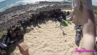 Sensual Beach Blowjob Turns Into Wet Pussy Doggystyle With Massive Cock