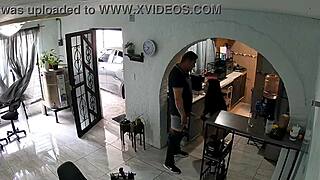 the latina casually flirted with the contractor leading to an unexpected steamy encounter