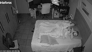 They pretend to forget the camera wildly in the bedroom