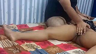 Beautiful indian step daughter having fun with step mom - are you joining this interracial handjob and fingering session?