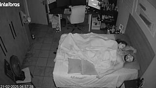 They pretend to forget the camera wildly in the bedroom