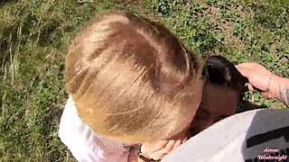 Smoking sluts suck cock and swallow cum eagerly