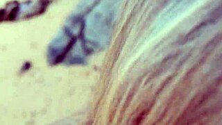 Blonde milf cheats on husband with muscular photographer for risky cowgirl riding on beach