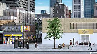 oh man, this office lady sneaks a dildo into the fitting room and starts masturbating publicly in that hentai game