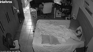 They pretend to forget the camera wildly in the bedroom