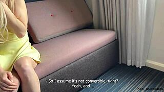 Your cock touches my ass, or am I dreaming? Horny teen got wet spying.