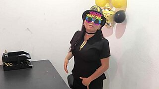 Hot Office Worker Teases With Anal Plug In Hospital Setting Versus Naughty Nurse Desires