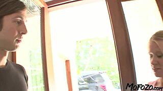 hey check out this blonde student with small tits getting it doggystyle from behind