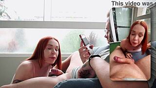 Friend Records Intimate Moment With Pretty Redhead Girlfriend In College Dorm Quickie