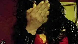 I Embrace My Bisexual Crossdressing Side, Jerking Off in Stockings and Lingerie Until I Cum and Lick It from My Hand, Smearing It on My Face