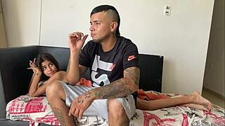 she's this big tits blonde goddess in lingerie getting her first time massage that turns into kissing and fucking her tight pussy on the bed