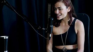 safada shows off her blowjob skills and sucks bia hot's tits in kamilla werneck sheer red lingerie