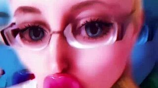 Dollification Sissification with Huge Pink Lips and Bimbo Transformation Fetish