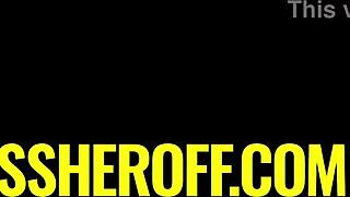 Cute petite 18yo Latina gives sloppy deepthroat POV blowjob with surprise piss and huge cock action