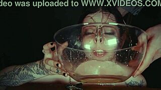 Why punish this emo bondage whore with face tying and piss?!