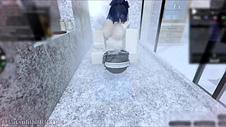 Yuuka slams that juicy ass in wild riding until creampie explosion