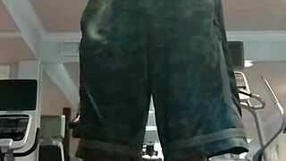 i workout solo in gym with athletic roommate at dorm