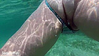 oh, creampie whore swimming underwater is so fun