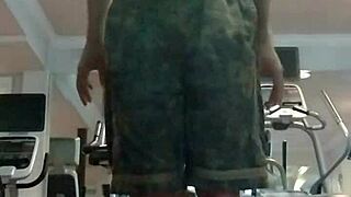 i workout solo in gym with athletic roommate at dorm