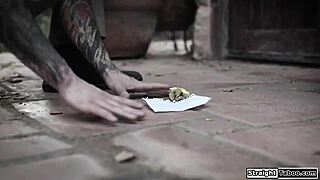 stalker tricks tall blonde babe with natural tits into rough hardcore fucking with deepthroat and doggystyle.