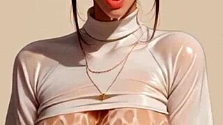 a whole class of plump young ai latex students meet for creative outfit games