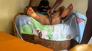 damn! pounding this petite skinny latina teen's tight pussy with my big black cock!