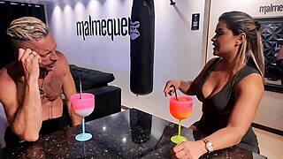 Drinks With Hot Blonde Lead To Convincing Fuck And Creampie Inside Tight Pussy! Vagninho And Luna Oliveira
