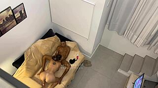 Hey, why does this hot blonde Brazilian with blue eyes cheat while hidden camera catches her swallowing cum?