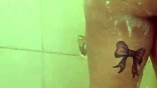 bbw with big ass and tits gives a quick steamy shower tease session