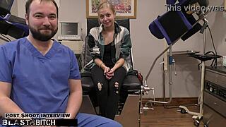 Blonde Ava Siren Gets Cum Tramp Stamp From Doctor Tampa In Florida Hospital Fetish Scene With Gloves And Deepthroat