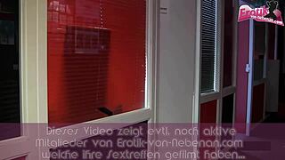 skinny german sluts get thick anal and vaginal creampie pounding in wild swinger club orgy with double penetration and group action.