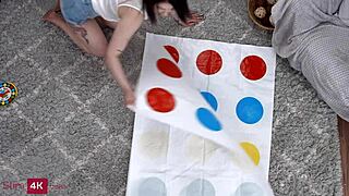 oh gosh, alice moon - my busty gf fucks her boyfriend so passionately after playing twister, with shaved pussy riding and doggystyle action