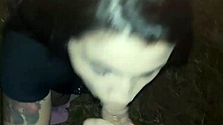 thought i wouldn't get cum in mouth after he fucked me all afternoon in the woods, watch full on red