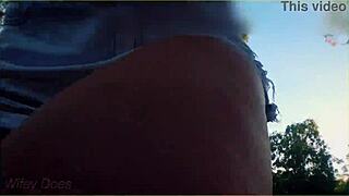 i'm that amazing milf flashin my big tits on a public bike ride dare