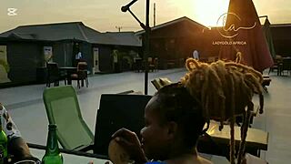 ebony sex goddess meets naija pornstar in exclusive bar fun