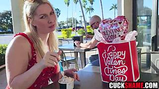 Hey, this cuck husband dares his wife to hook up with a stranger 😏🔥